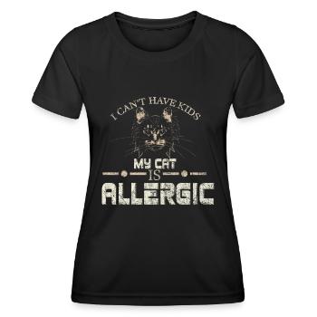 chat - T-shirt sport Femme - noir - Devant - AI Model Female 172 light (172cm)