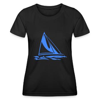sailboat - Women's Functional T-Shirt - black - Front - AI Model Female 172 light (172cm)