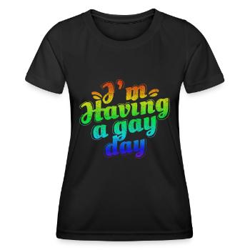 LGBT Lesbisch Pride - Frauen Funktions-T-Shirt - Schwarz - Vorne - AI Model Female 172 light (172cm)