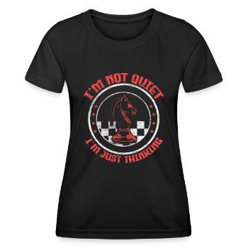 Chess board game - Women's Functional T-Shirt - black - Front - AI Model Female 172 light (172cm)