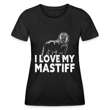 Mastiff Dog Old English Mastiff - Women's Functional T-Shirt - black - Front - AI Model Female 172 light (172cm)