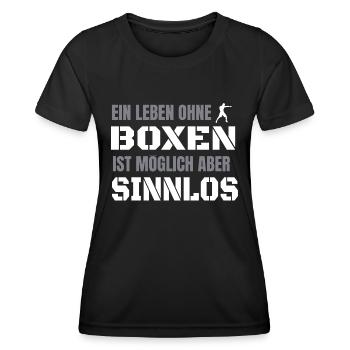 Boxen Boxsport Kampfsport Mottp - Frauen Funktions-T-Shirt - Schwarz - Vorne - AI Model Female 172 light (172cm)