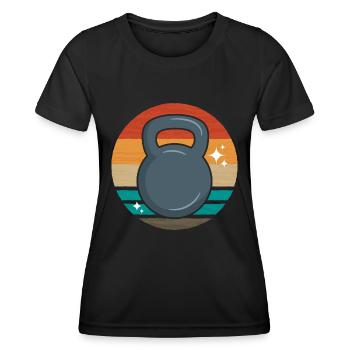 Kettlebell Workout Entraînement de fitness - T-shirt sport Femme - noir - Devant - AI Model Female 172 light (172cm)