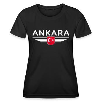 Turquie Ankara Türkiye Istanbul T Shirt Design - T-shirt sport Femme - noir - Devant - AI Model Female 172 light (172cm)