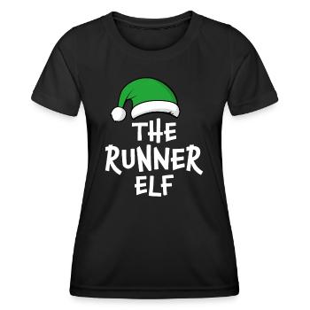L’elfe coureur - T-shirt sport Femme - noir - Devant - AI Model Female 172 light (172cm)