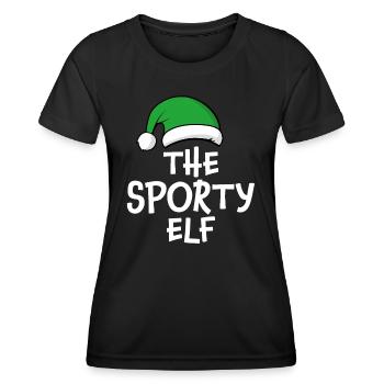 Der sportliche Elf - Frauen Funktions-T-Shirt - Schwarz - Vorne - AI Model Female 172 light (172cm)