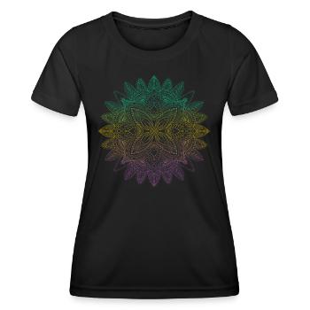 Colorful Mandala Design - Women's Functional T-Shirt - black - Front - AI Model Female 172 light (172cm)