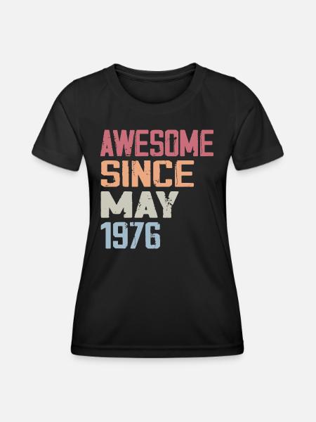 May 1976 Birthday 1976 Retro 1976 May Vintage - Women's Functional T-Shirt - black