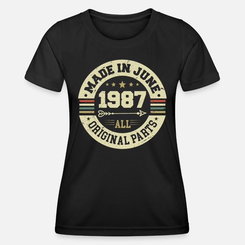 June 1987 Birthday Present June 1987 June 1987 - Women's Functional T-Shirt - black