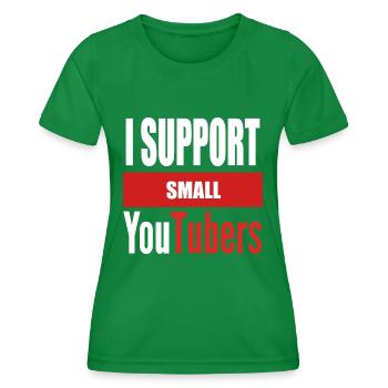 JE SOUTIENT LES PETITS YOUTUBERS WHT PNG - T-shirt sport Femme - vert - Devant - AI Model Female 172 dark (172cm)
