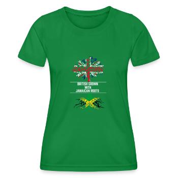 British grown - Women's Functional T-Shirt - kelly green - Front - AI Model Female 172 dark (172cm)