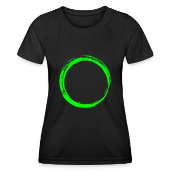 Circle Icon Design Green - Women's Functional T-Shirt - black - Front - AI Model Female 172 light (172cm)