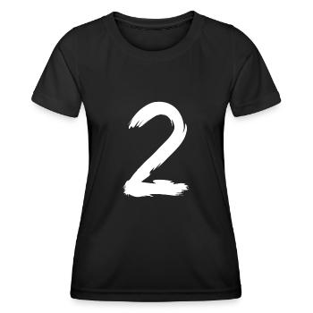 Numéro 2 Brosse - T-shirt sport Femme - noir - Devant - AI Model Female 172 light (172cm)