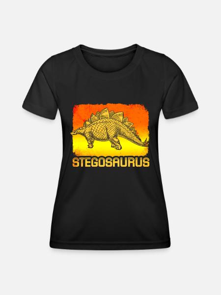 Stegosaurus - T-shirt sport Femme - noir