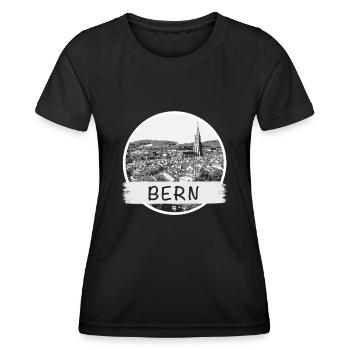 Ville de Berne - T-shirt sport Femme - noir - Devant - AI Model Female 172 light (172cm)