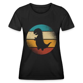 T-Rex - T-shirt sport Femme - noir - Devant - AI Model Female 172 light (172cm)