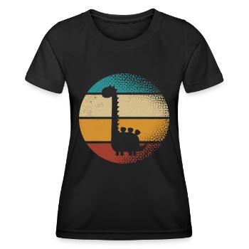 Brachiosaurus Dino - Frauen Funktions-T-Shirt - Schwarz - Vorne - AI Model Female 172 light (172cm)