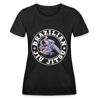 Jiu Jitsu Martial Arts Sport Kämpfer Spruch BJJ - Frauen Funktions-T-Shirt - Schwarz - Vorne - AI Model Female 172 light (172cm)