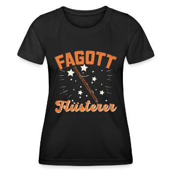 Fagott Orchester Musiker Musikschule Bassoon - Frauen Funktions-T-Shirt - Schwarz - Vorne - AI Model Female 172 light (172cm)