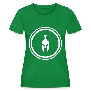 Spartaner Helm - Frauen Funktions-T-Shirt - Kelly Green - Vorne - AI Model Female 172 dark (172cm)