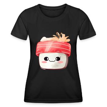 Sushi - Frauen Funktions-T-Shirt - Schwarz - Vorne - AI Model Female 172 light (172cm)