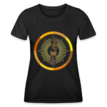 Afro Hairstyle Worsted Hair Culture African History - Women's Functional T-Shirt - black - Front - AI Model Female 172 light (172cm)