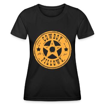Cowboy Pillows Southern Girl Texas Lady Funny - Women's Functional T-Shirt - black - Front - AI Model Female 172 light (172cm)