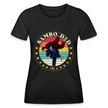 Compétition sportive de lutte de sambo Russie - T-shirt sport Femme - noir - Devant - AI Model Female 172 light (172cm)
