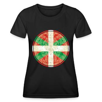 Basken Baskenland Spanien Herkunft Basco - Frauen Funktions-T-Shirt - Schwarz - Vorne - AI Model Female 172 light (172cm)