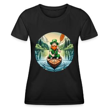 Kayak Trèfle de la Saint-Patrick - T-shirt sport Femme - noir - Devant - AI Model Female 172 light (172cm)