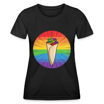 LGBTQ Kebab - Women's Functional T-Shirt - black - Front - AI Model Female 172 light (172cm)