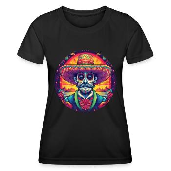 5 de Mayo Party Drinko de Mayo Sugar Skull Sombr - Women's Functional T-Shirt - black - Front - AI Model Female 172 light (172cm)