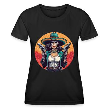 5 de Mayo Party Drinko de Mayo Bandita - Women's Functional T-Shirt - black - Front - AI Model Female 172 light (172cm)