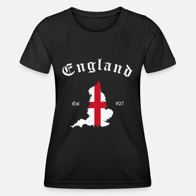 England Map - Women's Functional T-Shirt - black