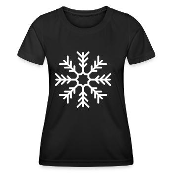Schneeflocke - Frauen Funktions-T-Shirt - Schwarz - Vorne - AI Model Female 172 light (172cm)
