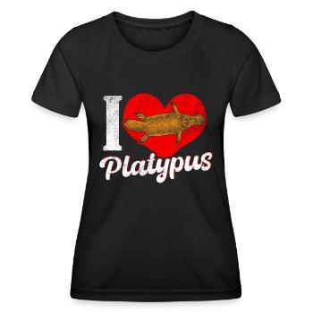 Schnabeltier - Frauen Funktions-T-Shirt - Schwarz - Vorne - AI Model Female 172 light (172cm)