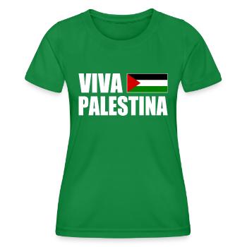Viva palestina - T-shirt sport Femme - vert - Devant - AI Model Female 172 dark (172cm)
