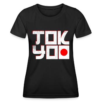 Tokio Japan - Frauen Funktions-T-Shirt - Schwarz - Vorne - AI Model Female 172 light (172cm)