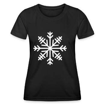 Schneeflocke - Frauen Funktions-T-Shirt - Schwarz - Vorne - AI Model Female 172 light (172cm)