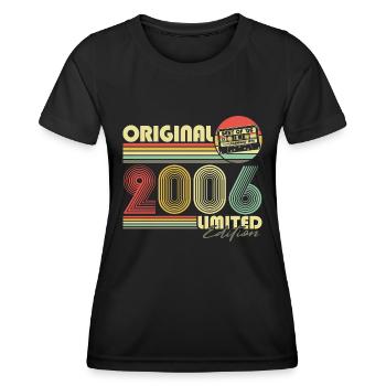 Original 2006 Vintage Birthday Vintage Retro - Women's Functional T-Shirt - black - Front - AI Model Female 172 light (172cm)