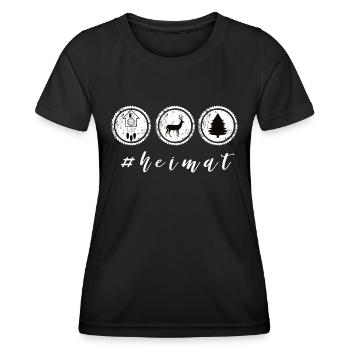 #HEIMAT - Frauen Funktions-T-Shirt - Schwarz - Vorne - AI Model Female 172 light (172cm)