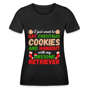 Cookies de Récupération de Noël - T-shirt sport Femme - noir - Devant - AI Model Female 172 light (172cm)