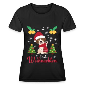Christmas Sweet English Pointer Lover Kawaii - Women's Functional T-Shirt - black - Front - AI Model Female 172 light (172cm)