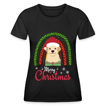 Noël mignon Labrador Retriever Kawaii - T-shirt sport Femme - noir - Devant - AI Model Female 172 light (172cm)