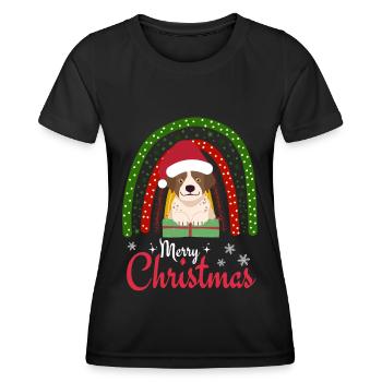 Christmas Sweet English Pointer Lover Kawaii - Women's Functional T-Shirt - black - Front - AI Model Female 172 light (172cm)