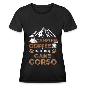 Cane Corso Café Camping Dog Cafe - T-shirt sport Femme - noir - Devant - AI Model Female 172 light (172cm)