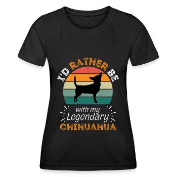 Legendary Chihuahua Vintage Retro - Women's Functional T-Shirt - black - Front - AI Model Female 172 light (172cm)