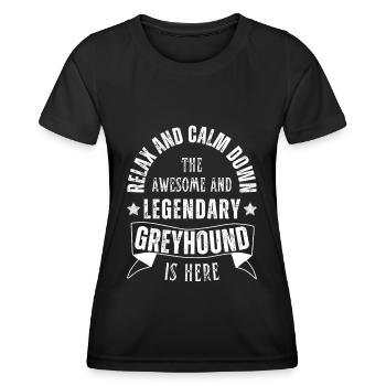 Legendary Greyhound Dog Retro Vintage - Women's Functional T-Shirt - black - Front - AI Model Female 172 light (172cm)