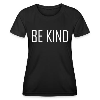 Sei nett - Frauen Funktions-T-Shirt - Schwarz - Vorne - AI Model Female 172 light (172cm)