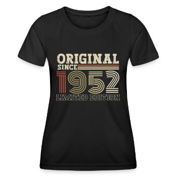 Original since 1952 vintage birthday gift - Women's Functional T-Shirt - black - Front - AI Model Female 172 light (172cm)
